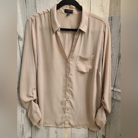 The Limited Button-Up Top, Dusty Pink, XL - Picture 1 of 7